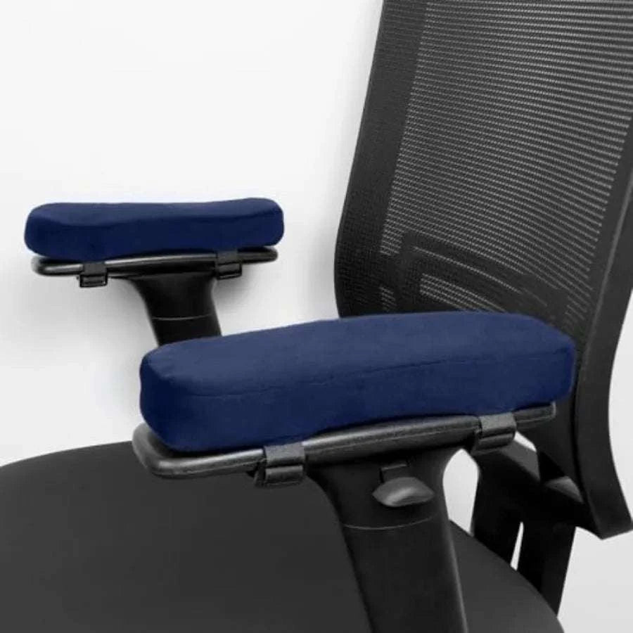 Memory Foam Office Chair Armrest Pads – 2 Pack Elbow Support Covers-United States / Blue