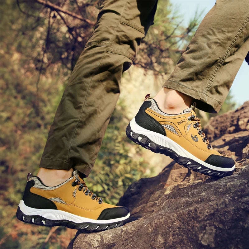 Men Casual Running Shoes Breathable Athletic Sneakers-DL-692-Tu yellow / 48