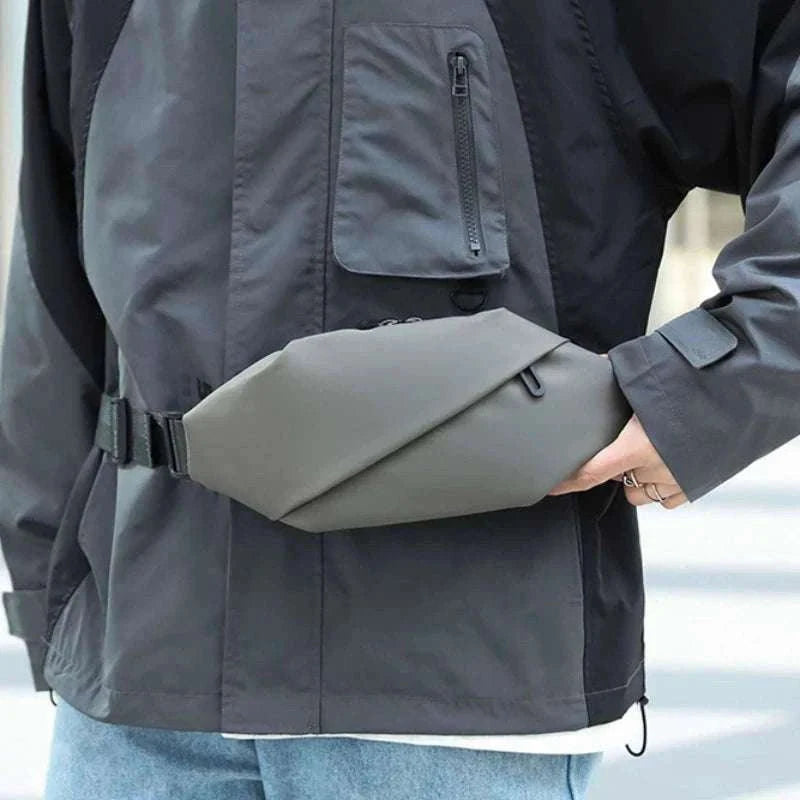 Men Minimalist Outdoor Sports Waist Bag for Hands-Free Carry-Blue