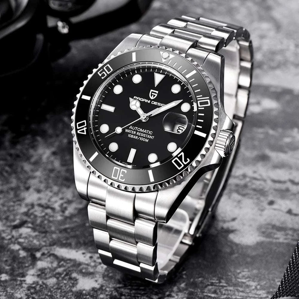 Men’s Automatic Mechanical Watch Sapphire Steel 10Bar Waterproof-