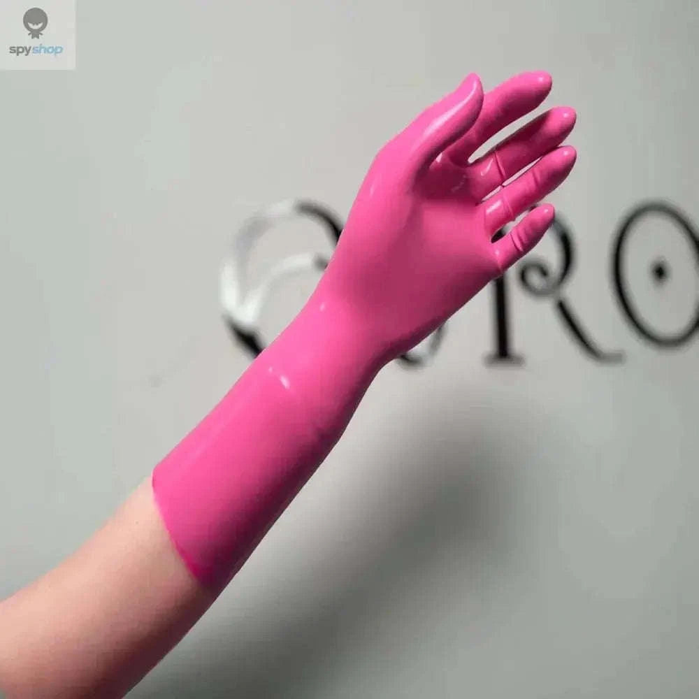 Men’s Black Latex Gloves-13seamless / M