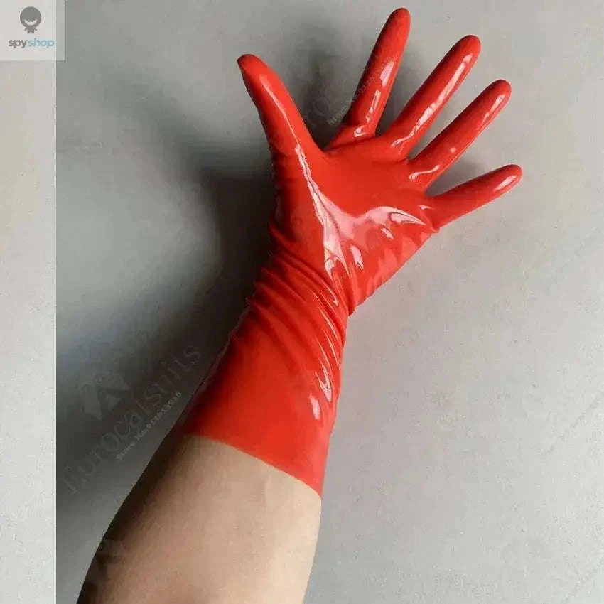Men’s Black Latex Gloves-13seamless / M