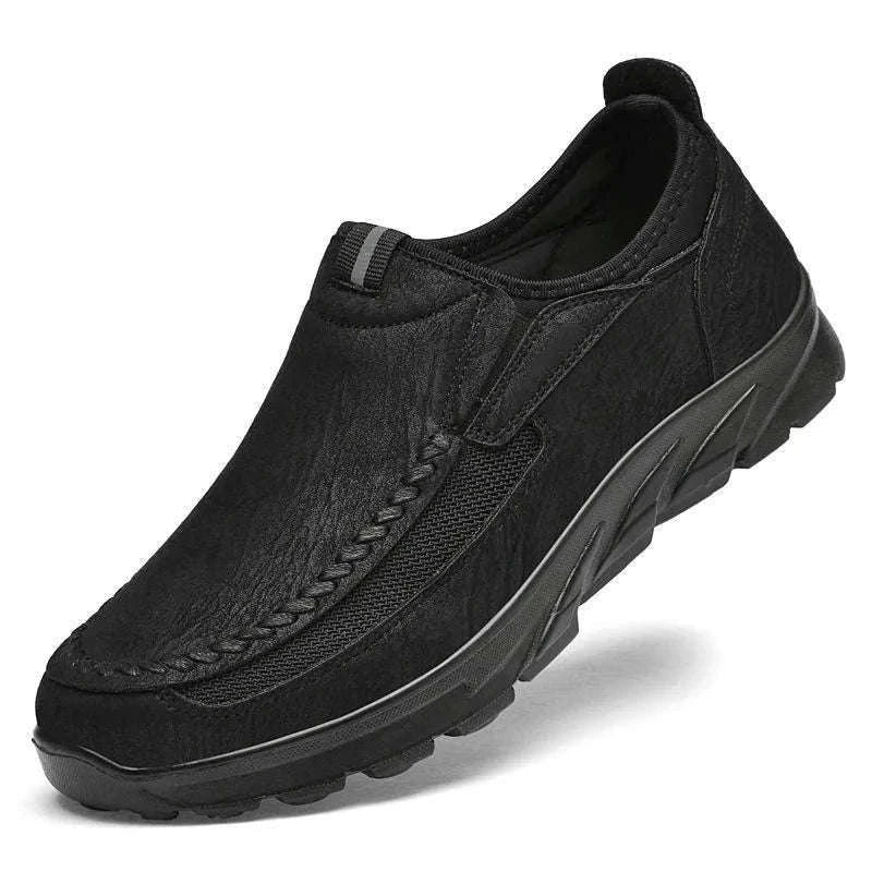 Men's Casual Breathable Slip-On Loafers-Brown / 46