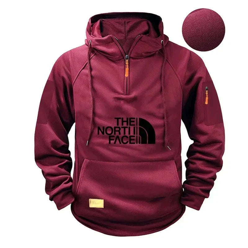 Men’s Casual Sports Hooded Sweatshirt for Autumn and Winter-XXXL / Picture color