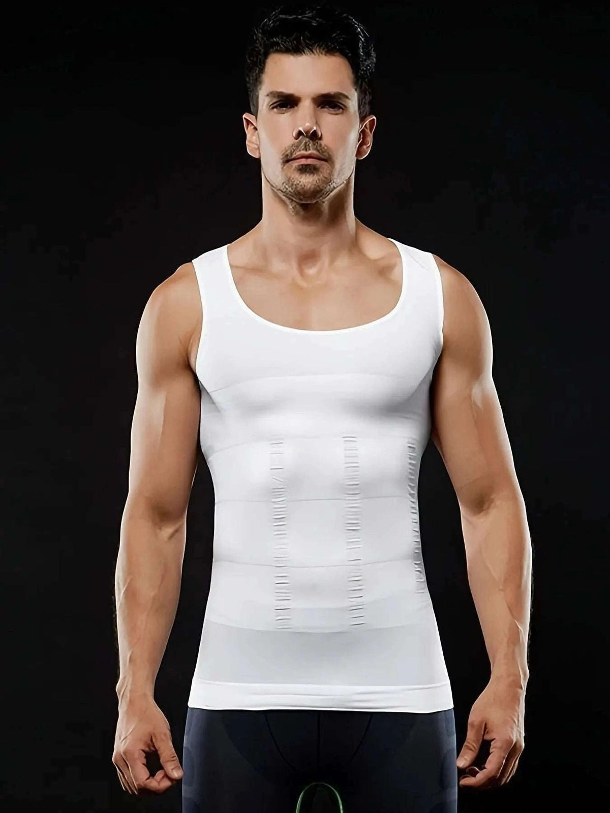 Men’s Compression Body Shaper Tank Top for a Smoother Look-black / M