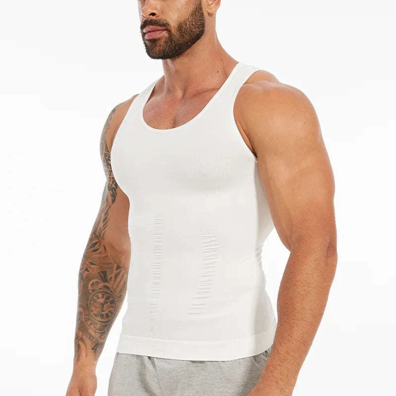 Men’s Compression Shapewear Vest for Tummy Control-Gray 2PCS / XXXL / United States