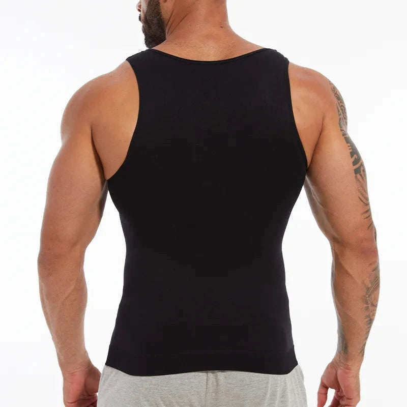 Men’s Compression Shapewear Vest for Tummy Control-Gray 2PCS / XXXL / United States