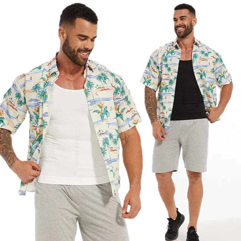 Men’s Compression Shapewear Vest for Tummy Control-Gray 2PCS / XXXL / United States