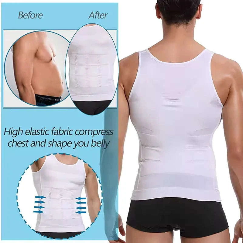 Men’s Compression Shapewear Vest for Tummy Control-Gray 2PCS / XXXL / United States