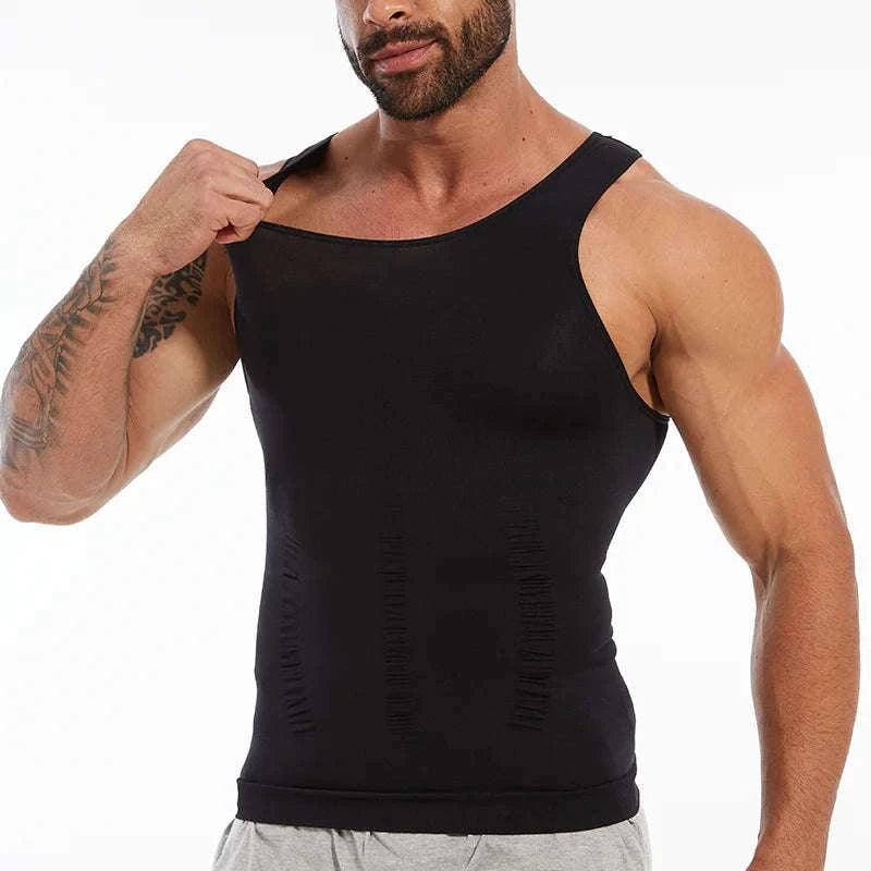 Men’s Compression Shapewear Vest for Tummy Control-Gray 2PCS / XXXL / United States