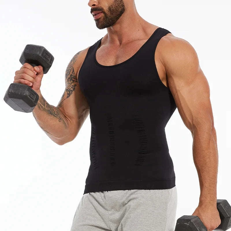 Men’s Compression Shapewear Vest for Tummy Control-Gray 2PCS / XXXL / United States