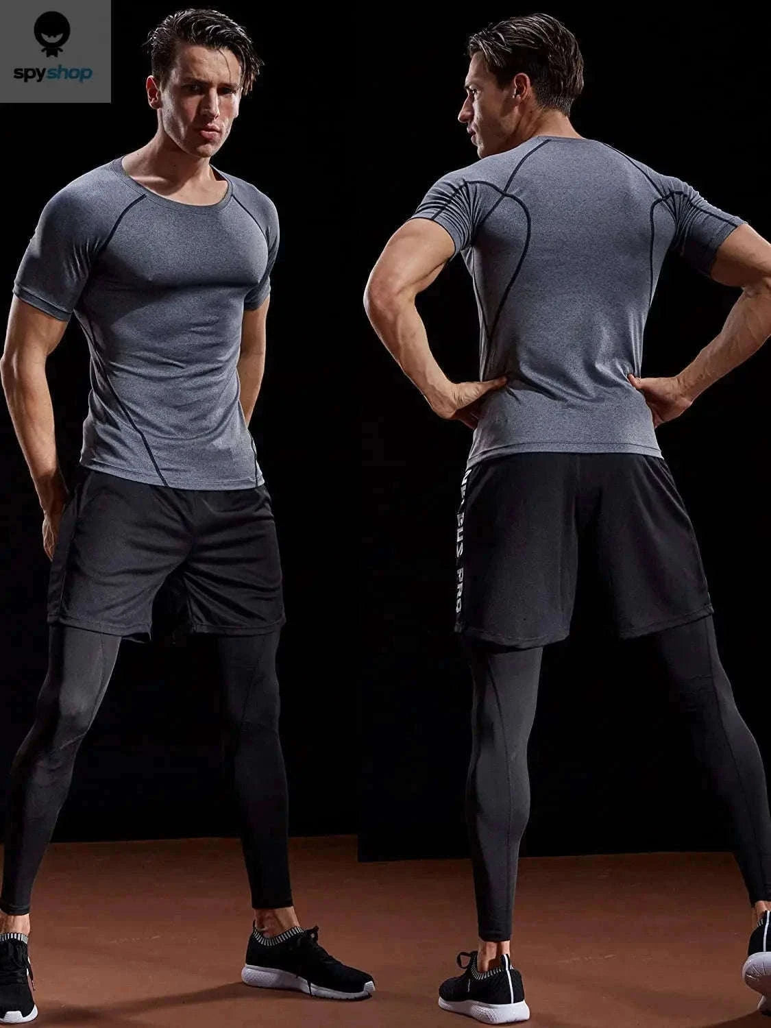 Men's Compression T-Shirt for Workout Support and Comfort-Red / L(60-70kg)