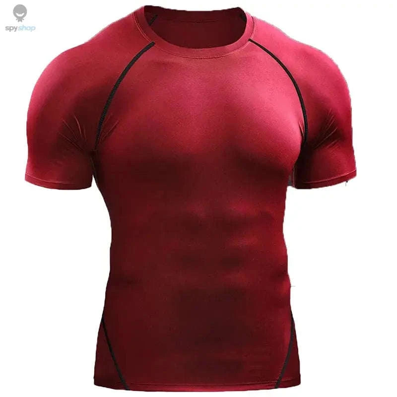 Men's Compression T-Shirt-Red / L(60-70kg)