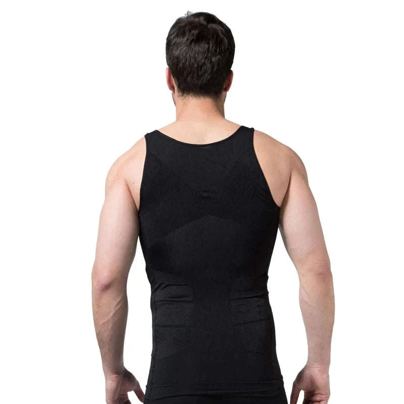 Men's Compression Tank Top-White / XXL