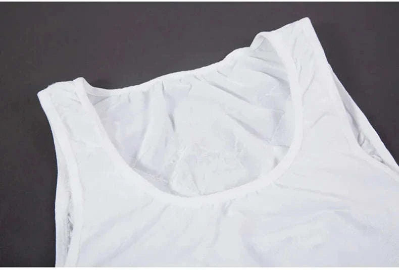 Men's Compression Tank Top-White / XXL