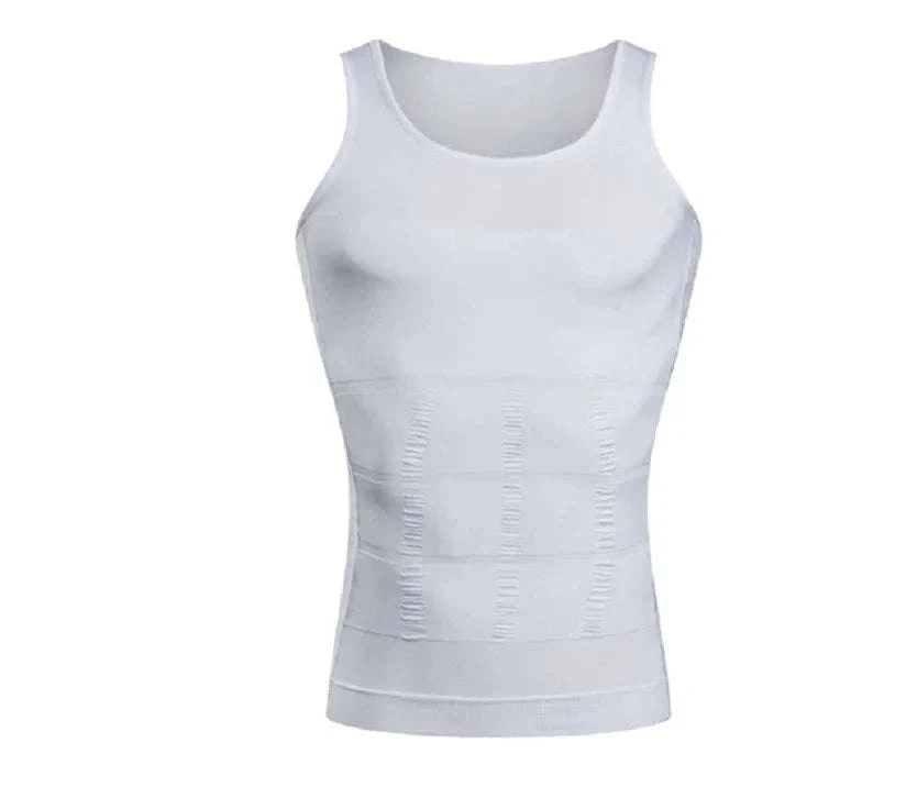 Men's Compression Tank Top-White / XXL