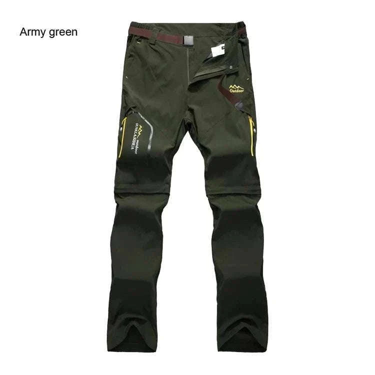 Men’s Convertible Hiking Pants Quick Dry UV Protection Cargo Trousers-GRAY / 4XL