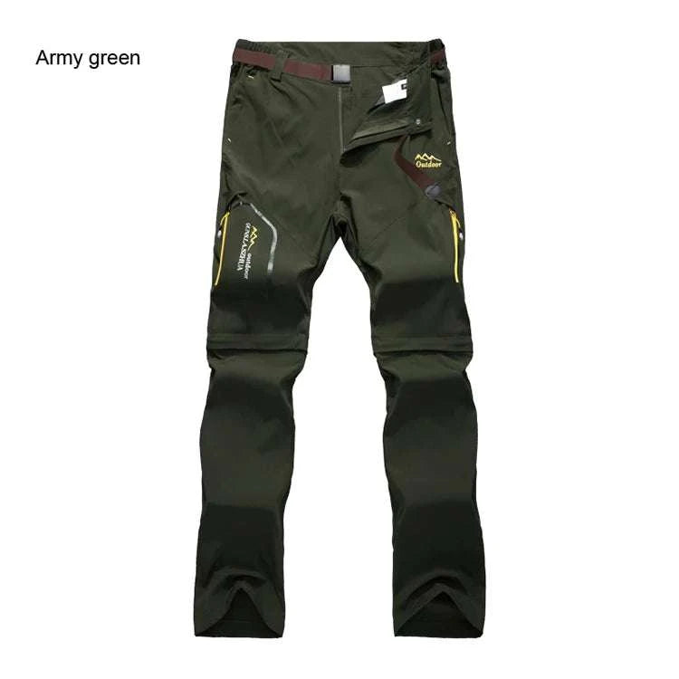Men’s Convertible Hiking Pants Quick Dry UV Protection Cargo Trousers-GRAY / 4XL