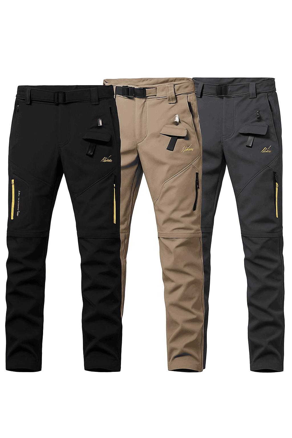 Men’s Convertible Hiking Pants Quick Dry UV Protection Cargo Trousers-GRAY / 4XL