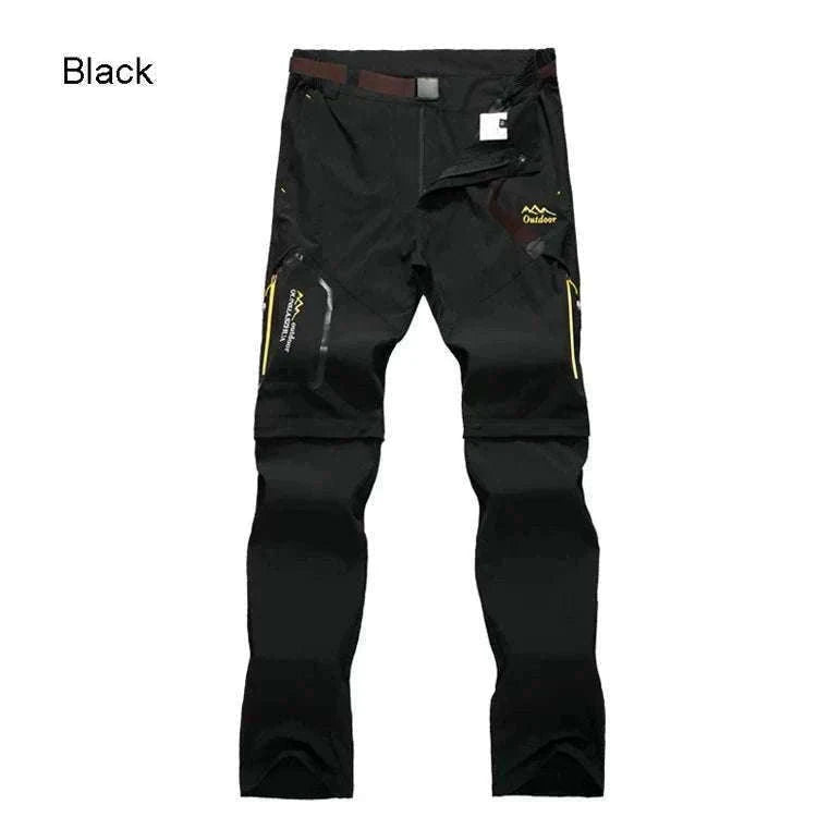 Men’s Convertible Hiking Pants Quick Dry UV Protection Cargo Trousers-GRAY / 4XL