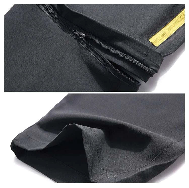 Men’s Convertible Hiking Pants Quick Dry UV Protection Cargo Trousers-GRAY / 4XL