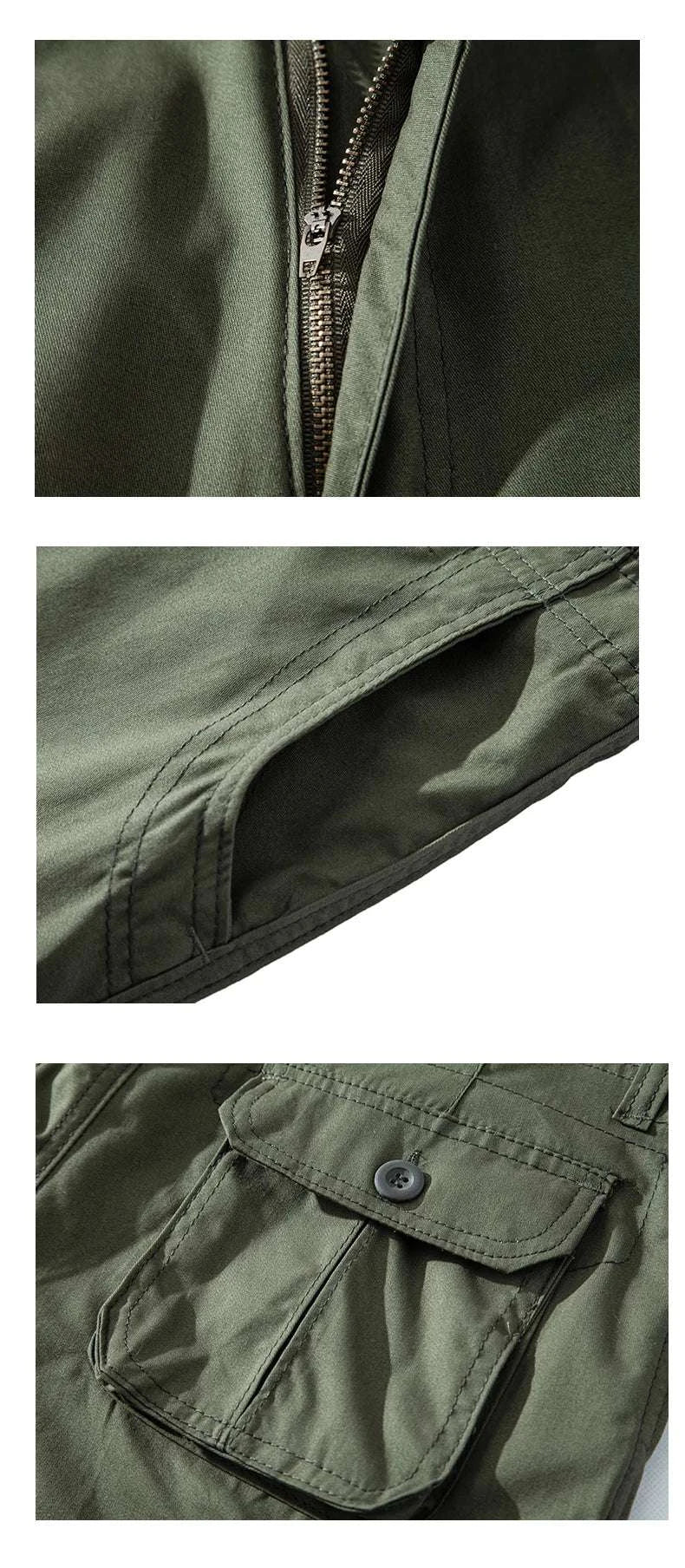 Men’s Cotton Cargo Shorts Knee Length Loose Fit Streetwear Style-Army Yellow   001 / 29