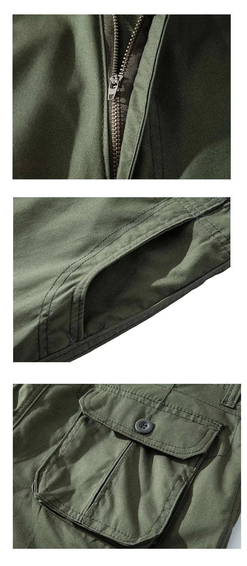 Men’s Cotton Cargo Shorts Knee Length Loose Fit Streetwear Style-Army Yellow   001 / 29
