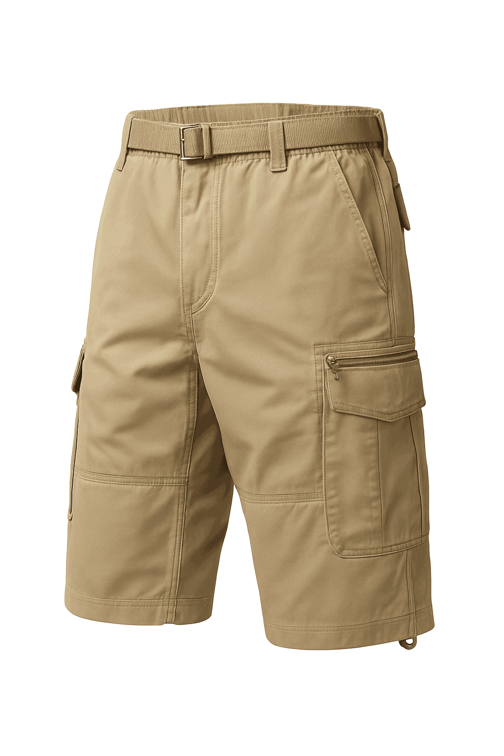 Men’s Cotton Cargo Shorts with 7 Pockets and Loose Fit-black / M / United States