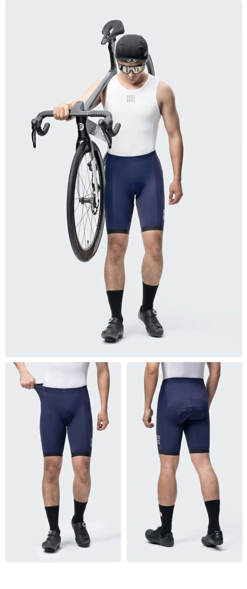 Men’s Cycling Shorts Breathable Stretch MTB Riding Shorts-YDDK001-2 / Asian XXL(EUR XL)
