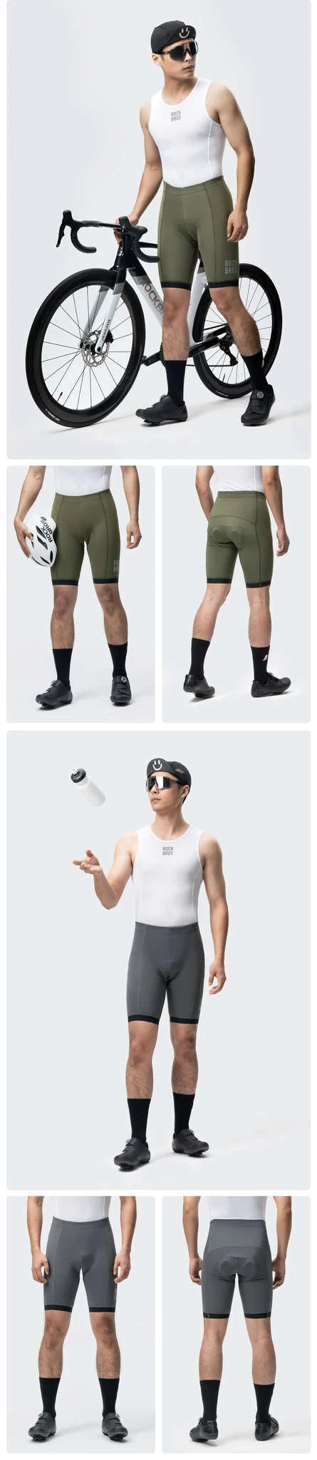 Men’s Cycling Shorts Breathable Stretch MTB Riding Shorts-YDDK001-2 / Asian XXL(EUR XL)