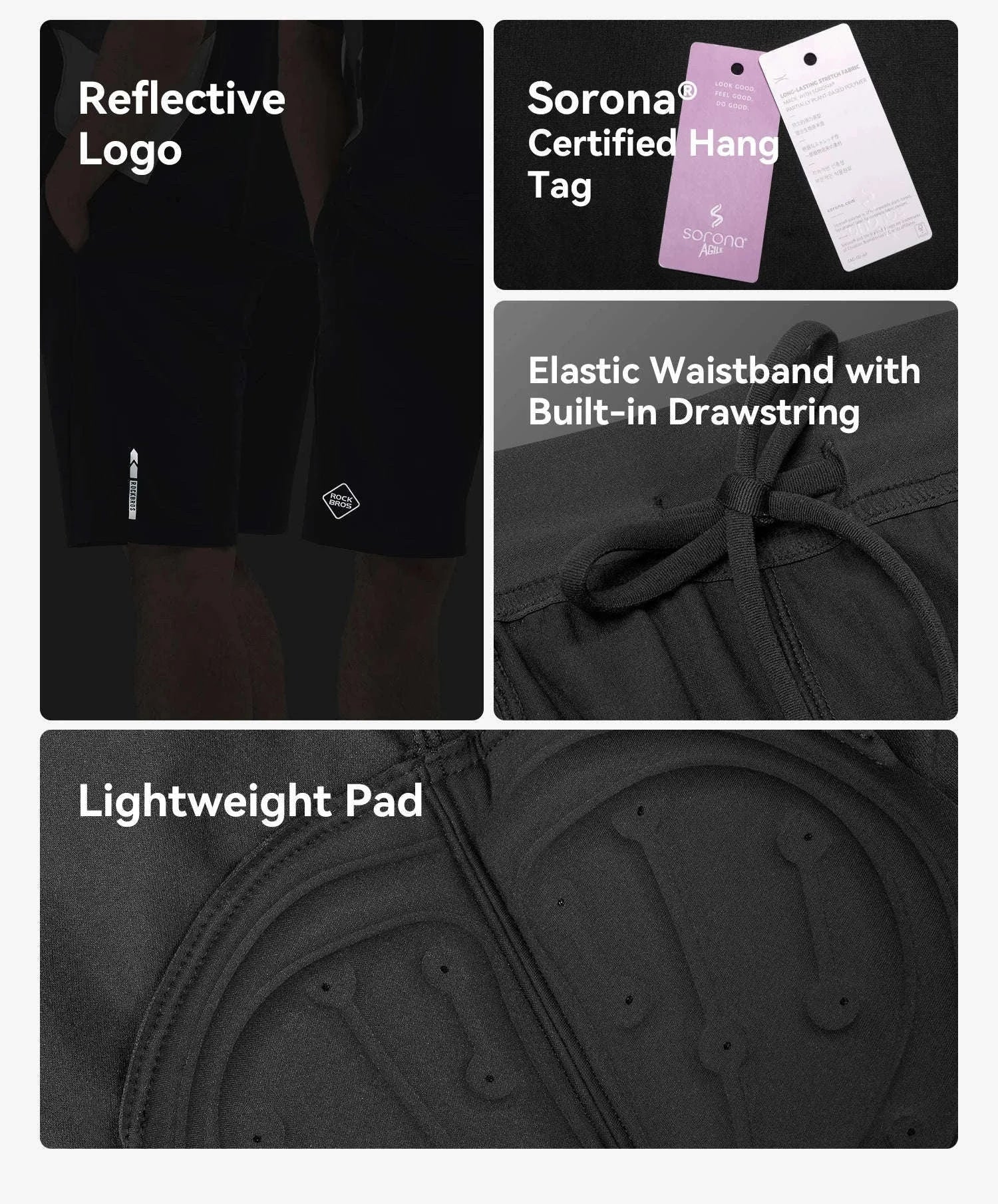 Men's Cycling Shorts Quick-Dry Breathable Road Bike Sport Shorts-RK2026-K / Asian S(EUR XS)