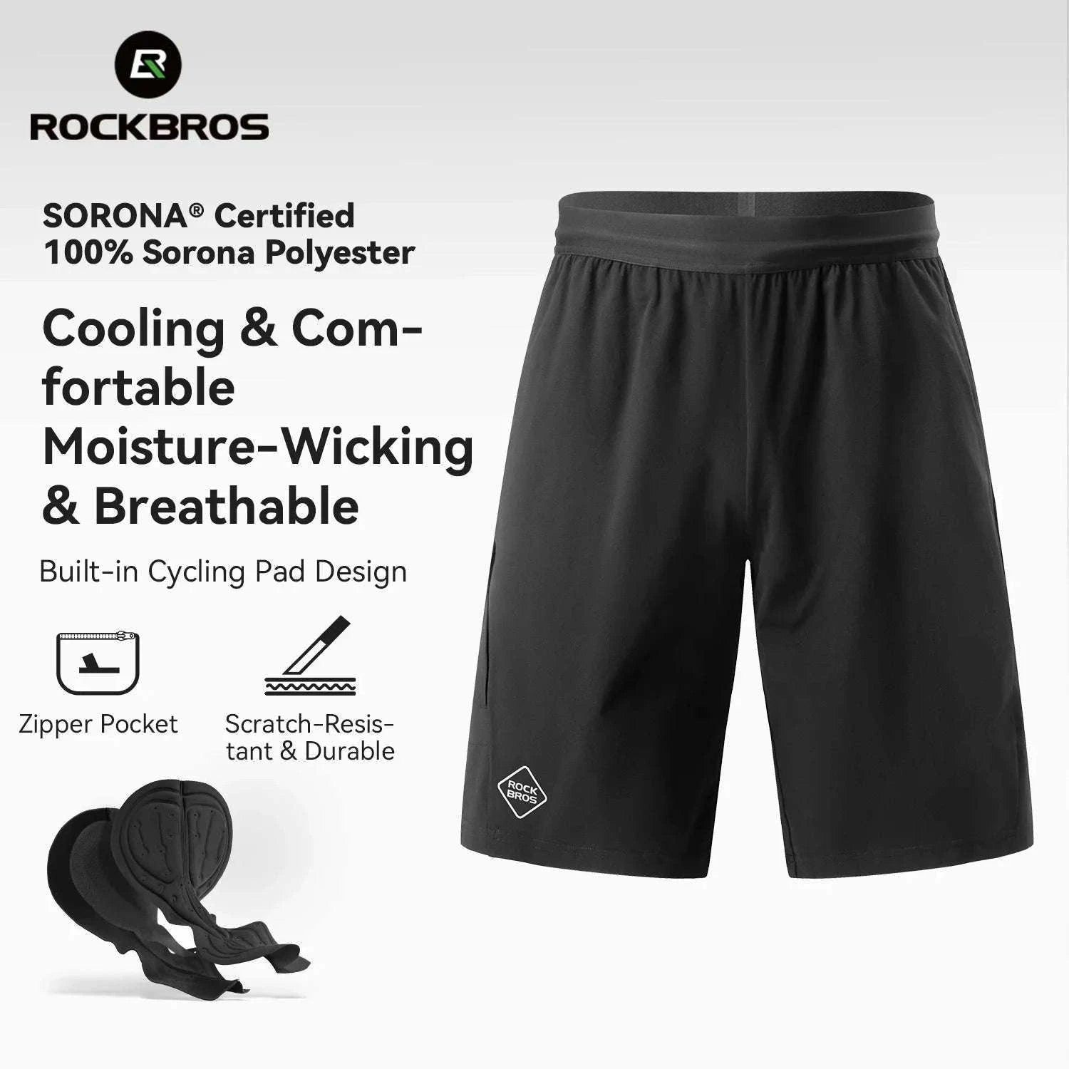 Men's Cycling Shorts Quick-Dry Breathable Road Bike Sport Shorts-RK2026-K / Asian S(EUR XS)
