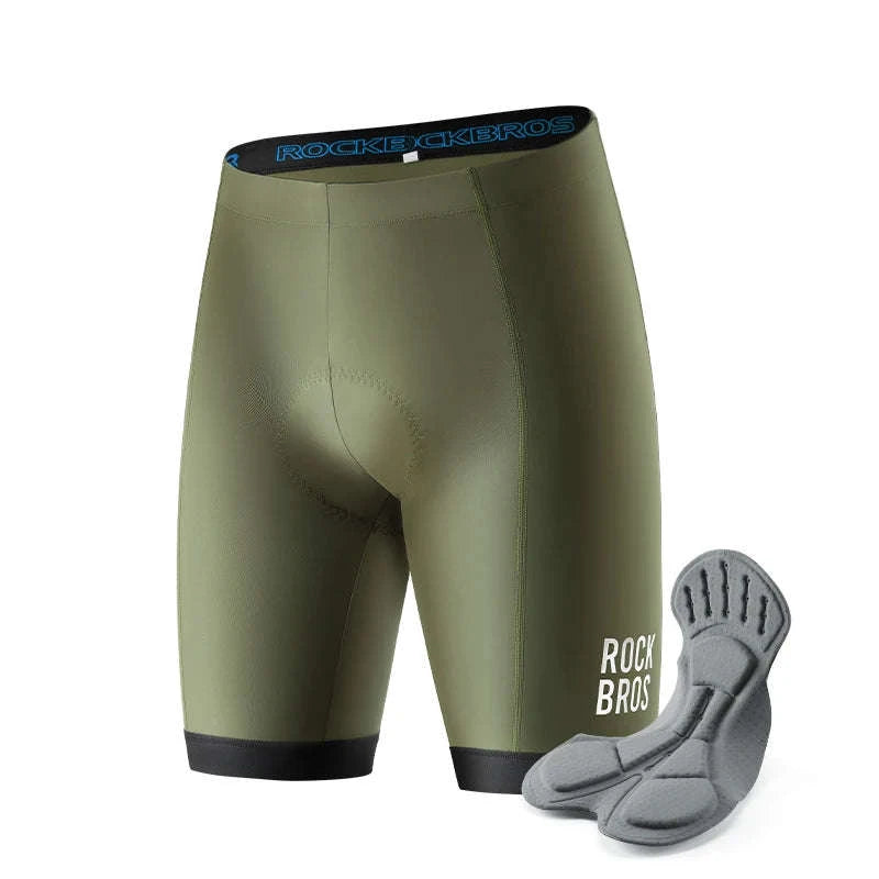 Men’s Cycling Shorts with 3D Gel Pad Breathable Anti-Slip Liner-YDDK001 green / Asia M(EUR S)