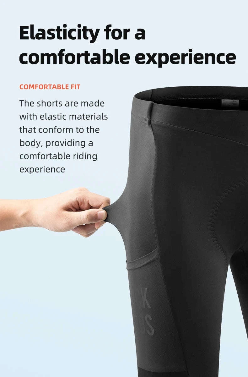 Men’s Cycling Shorts with Pockets Breathable Quick-Dry Anti-Slip Grip-RK1009D / Asian M(EUR S)