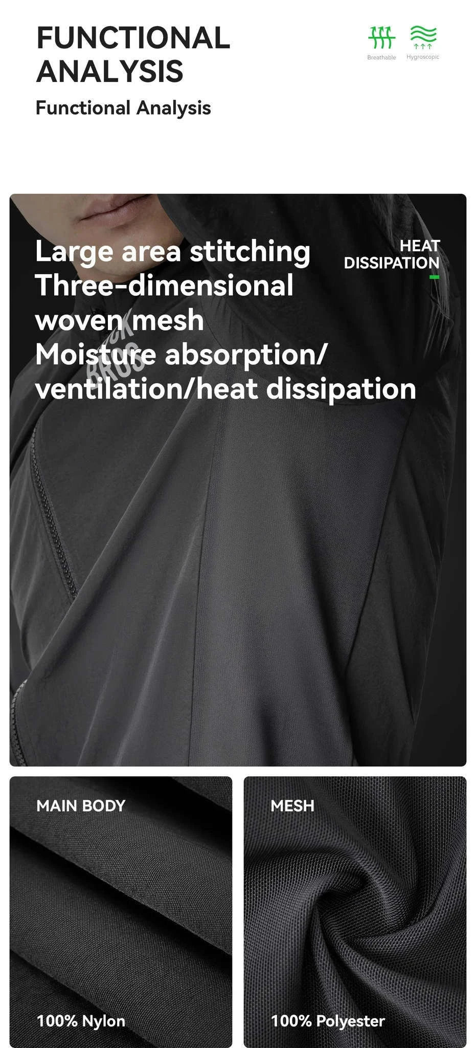 Men’s Cycling Windproof Jacket Lightweight Breathable Reflective Coat-YPW071-CF / EUR M