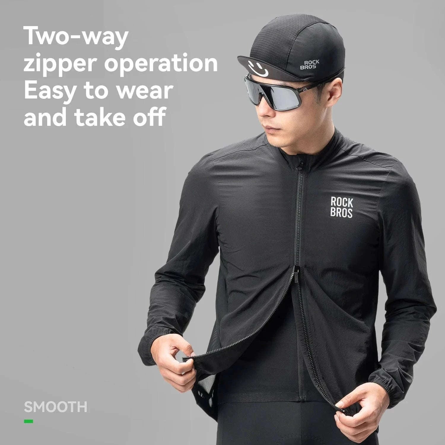 Men’s Cycling Windproof Jacket Lightweight Breathable Reflective Coat-YPW071-CF / EUR M