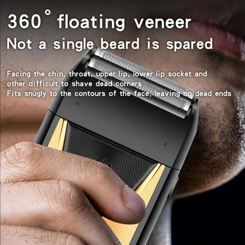 Men’s Hair Clipper & Beard Trimmer Kit with Titanium Blades-1 pc T9 (Gold) / United States