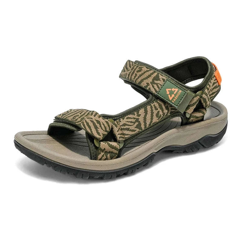 Men's Hiking Sandals Lightweight Breathable Open-Toe Casual Beach Shoes-Black / 45