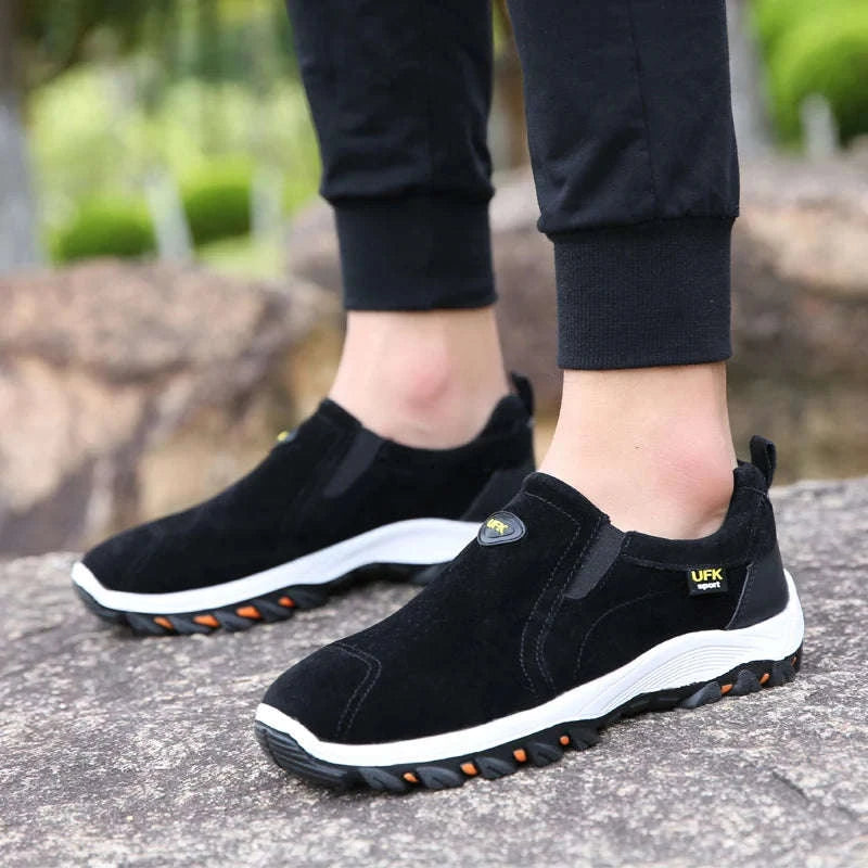 Men's Hiking Shoes Non-Slip Slip-On Sizes 38-50-005black / 38