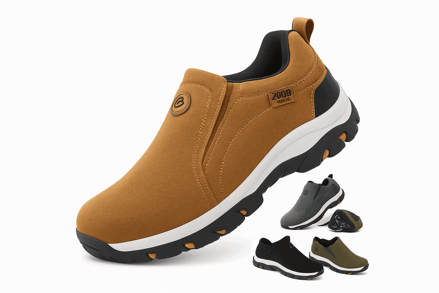 Men's Hiking Shoes Non-Slip Slip-On Sizes 38-50-005black / 38