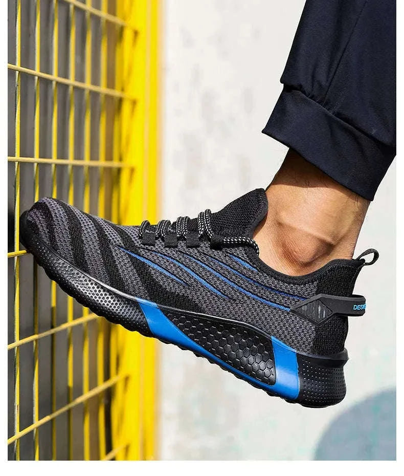 Men's Indestructible Work Safety Shoes for Daily Jobsite Protection-FZ55-Blue / 43