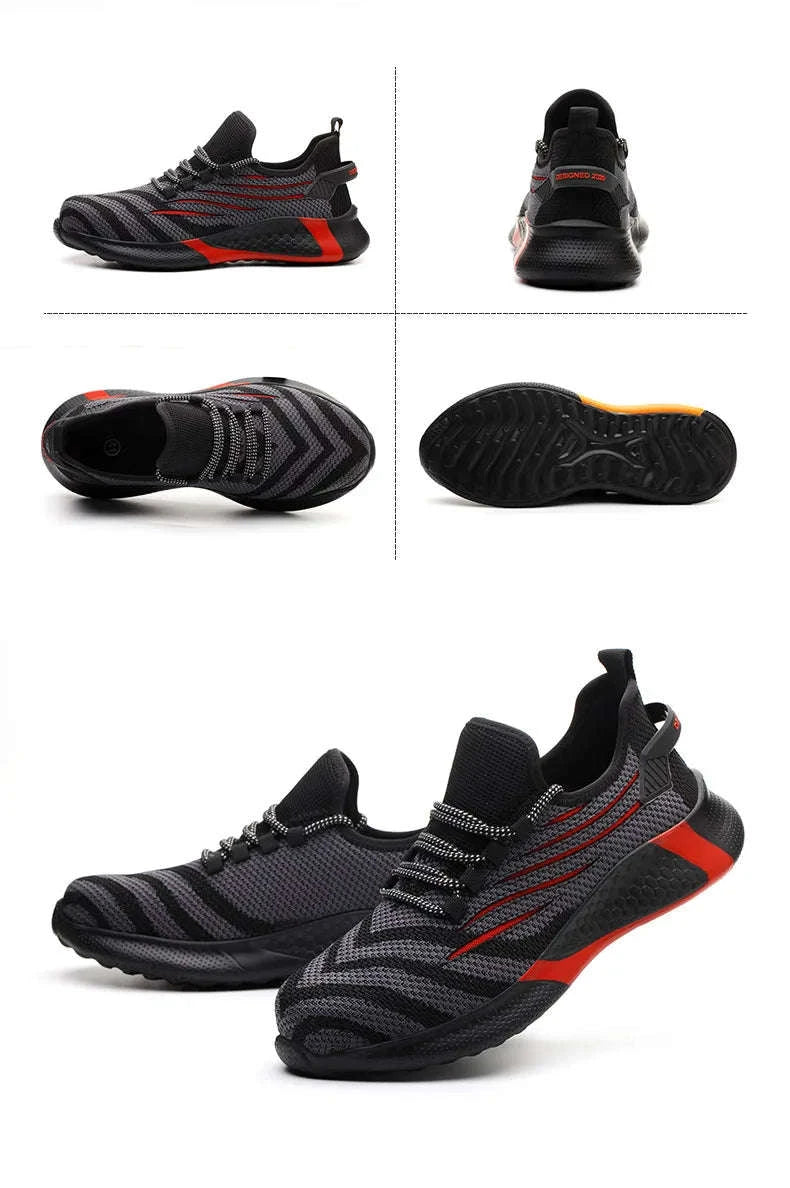 Men's Indestructible Work Safety Shoes-FZ55-Blue / 43