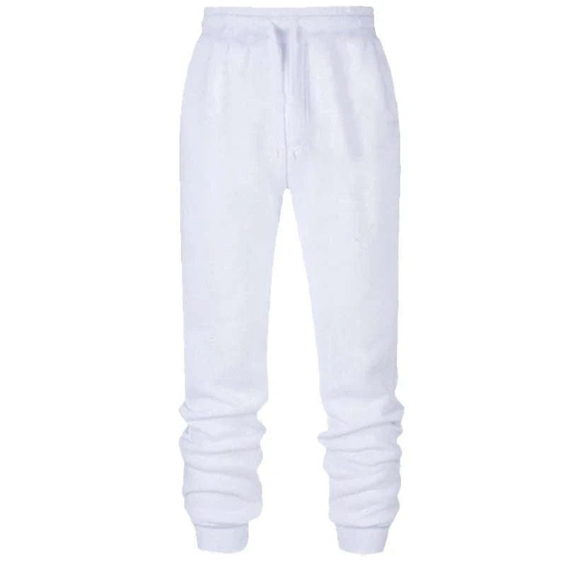 Men's Jogger Pants for Casual Workout Comfort-White / XXL