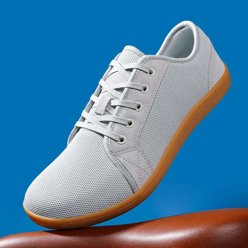 Men's Lace-Up Lightweight Breathable Mesh Casual Sports Shoes-GRAY / 39