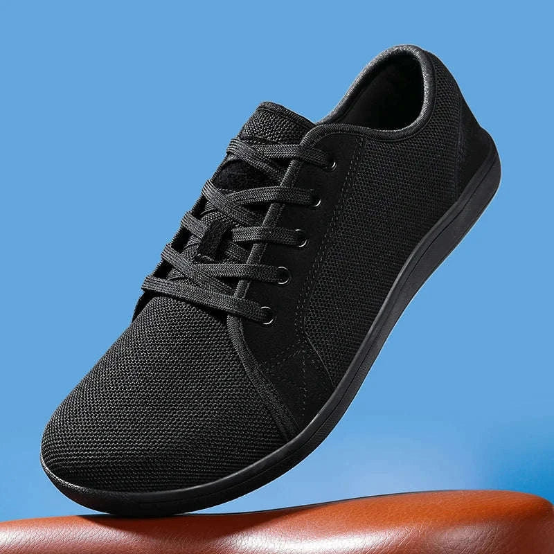 Men's Lace-Up Lightweight Breathable Mesh Casual Sports Shoes-GRAY / 39