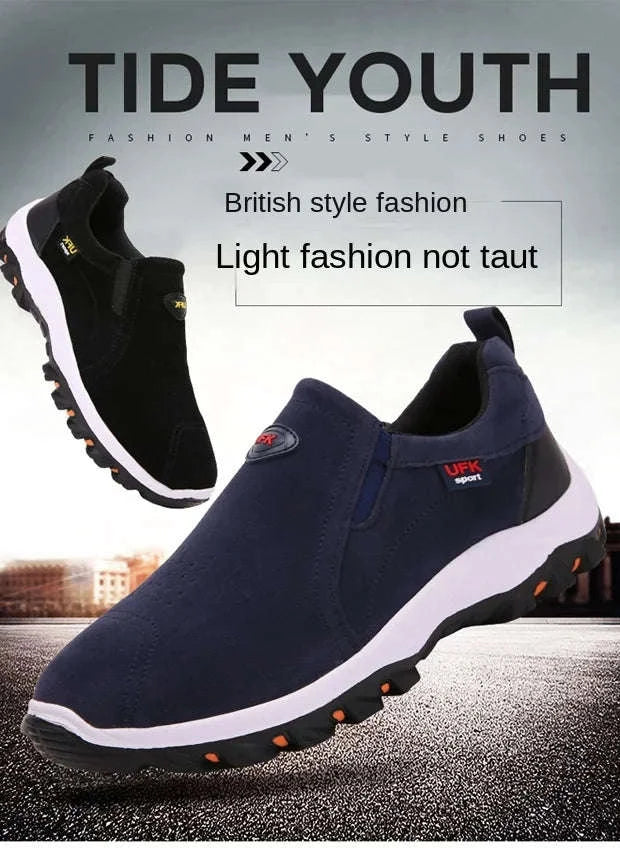 Men's Large Size Outdoor Sports Shoes-005-black / 48