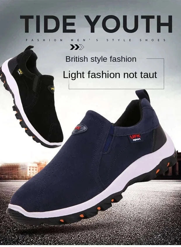 Men's Large Size Outdoor Sports Shoes-005-black / 48