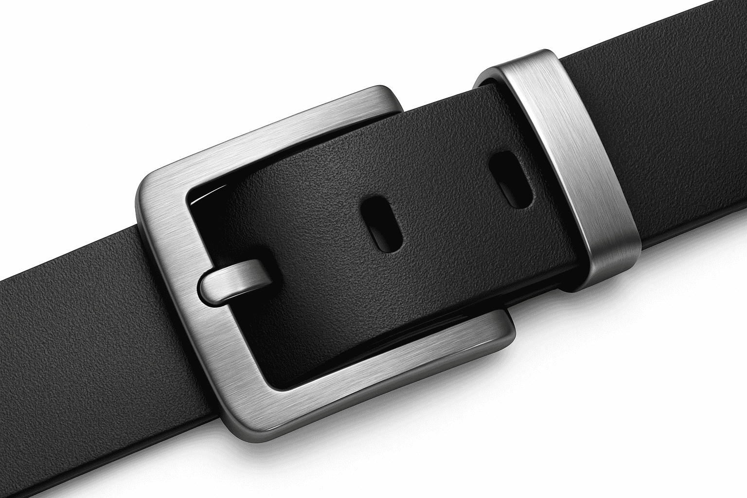 Men's Leather Cowhide Belt with Metal Pin Buckle-black / 120cm