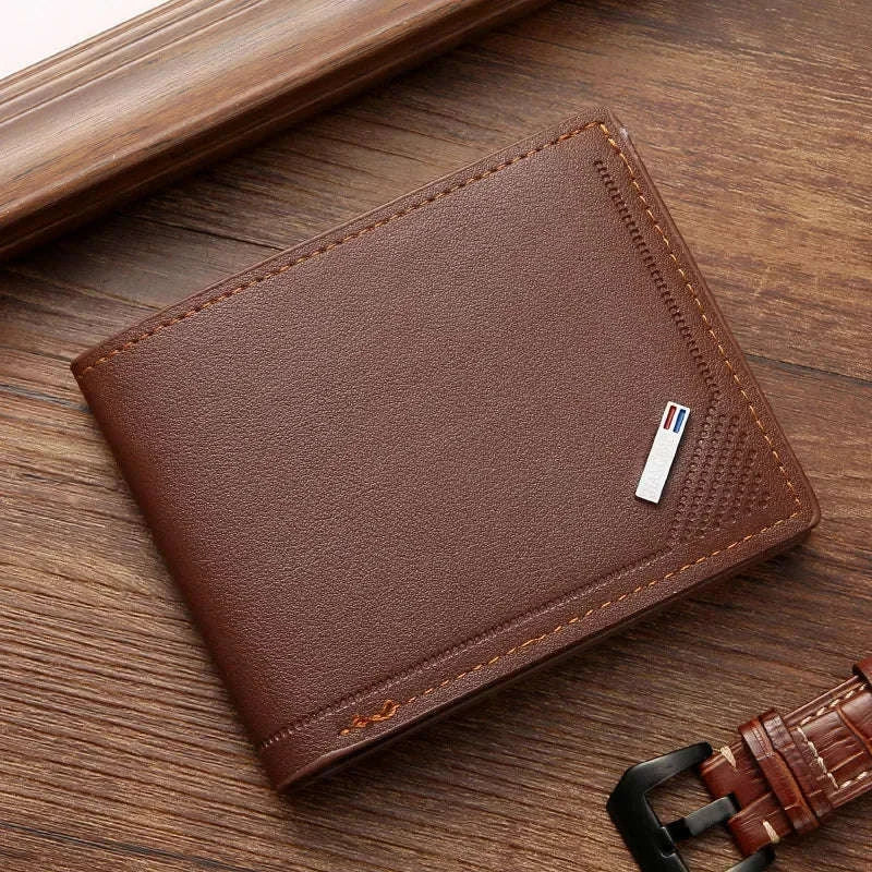 Men's Leather Wallet-Brown