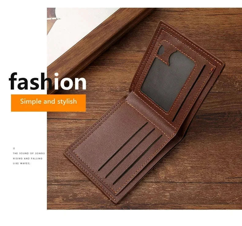 Men's Leather Wallet-Brown